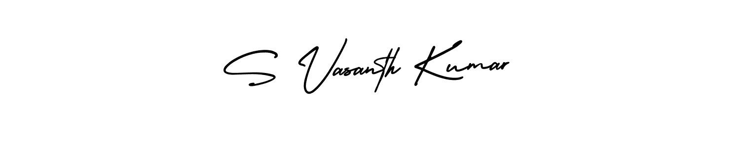 Similarly AmerikaSignatureDemo-Regular is the best handwritten signature design. Signature creator online .You can use it as an online autograph creator for name S Vasanth Kumar. S Vasanth Kumar signature style 3 images and pictures png
