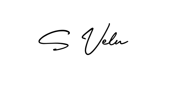 How to make S Velu signature? AmerikaSignatureDemo-Regular is a professional autograph style. Create handwritten signature for S Velu name. S Velu signature style 3 images and pictures png