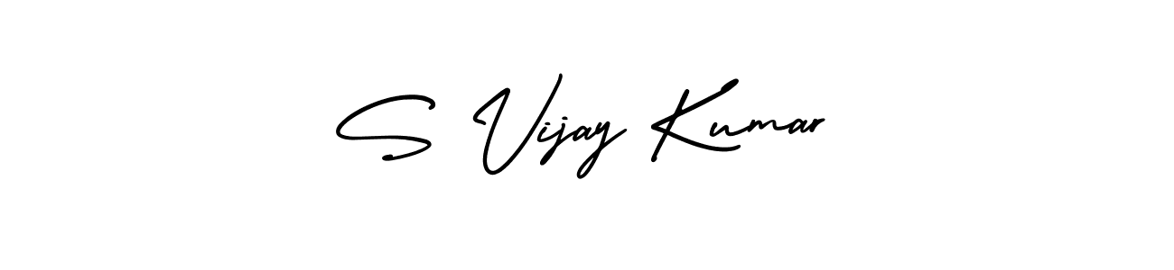 This is the best signature style for the S Vijay Kumar name. Also you like these signature font (AmerikaSignatureDemo-Regular). Mix name signature. S Vijay Kumar signature style 3 images and pictures png