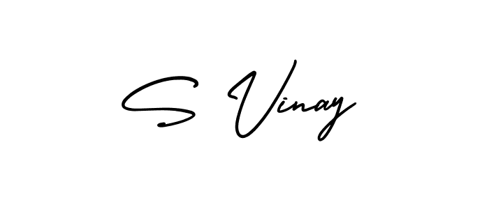 if you are searching for the best signature style for your name S Vinay. so please give up your signature search. here we have designed multiple signature styles  using AmerikaSignatureDemo-Regular. S Vinay signature style 3 images and pictures png