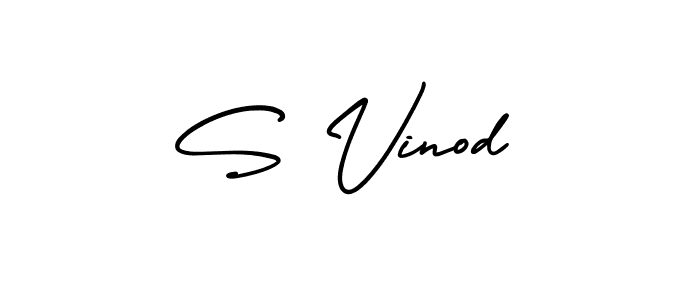 Also You can easily find your signature by using the search form. We will create S Vinod name handwritten signature images for you free of cost using AmerikaSignatureDemo-Regular sign style. S Vinod signature style 3 images and pictures png