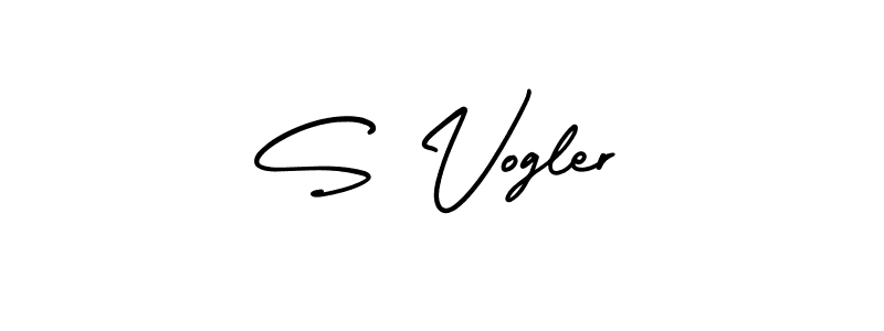 The best way (AmerikaSignatureDemo-Regular) to make a short signature is to pick only two or three words in your name. The name S Vogler include a total of six letters. For converting this name. S Vogler signature style 3 images and pictures png
