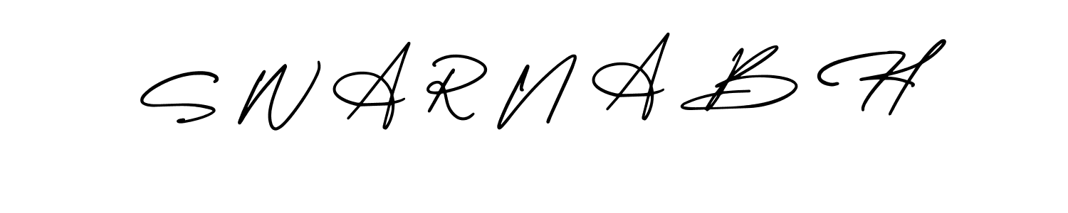 Design your own signature with our free online signature maker. With this signature software, you can create a handwritten (AmerikaSignatureDemo-Regular) signature for name S W A R N A B H. S W A R N A B H signature style 3 images and pictures png