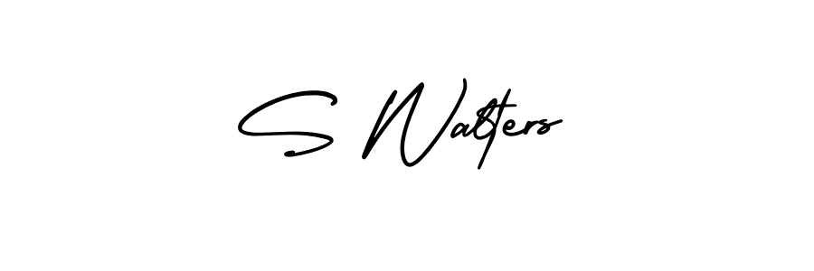 if you are searching for the best signature style for your name S Walters. so please give up your signature search. here we have designed multiple signature styles  using AmerikaSignatureDemo-Regular. S Walters signature style 3 images and pictures png