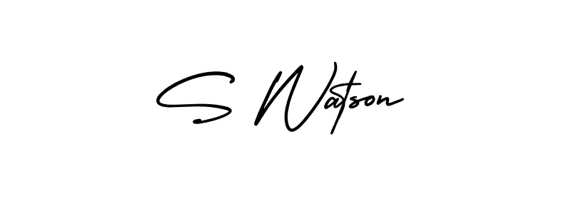 Best and Professional Signature Style for S Watson. AmerikaSignatureDemo-Regular Best Signature Style Collection. S Watson signature style 3 images and pictures png