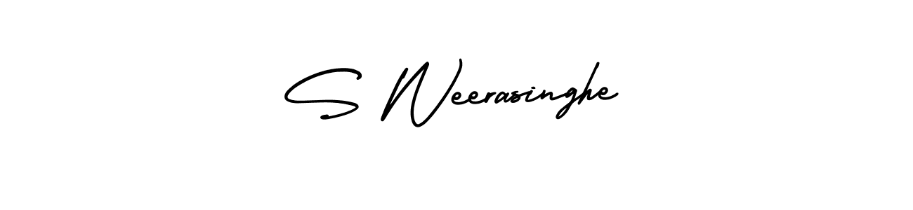 Also we have S Weerasinghe name is the best signature style. Create professional handwritten signature collection using AmerikaSignatureDemo-Regular autograph style. S Weerasinghe signature style 3 images and pictures png