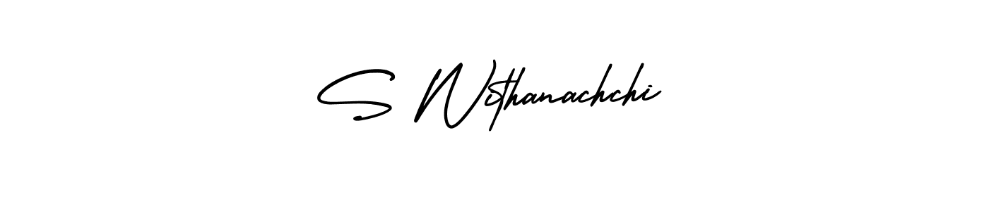 Make a short S Withanachchi signature style. Manage your documents anywhere anytime using AmerikaSignatureDemo-Regular. Create and add eSignatures, submit forms, share and send files easily. S Withanachchi signature style 3 images and pictures png