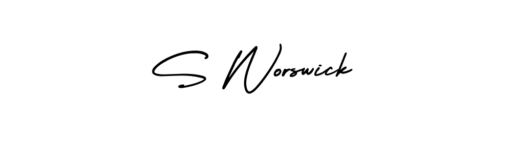 if you are searching for the best signature style for your name S Worswick. so please give up your signature search. here we have designed multiple signature styles  using AmerikaSignatureDemo-Regular. S Worswick signature style 3 images and pictures png
