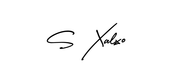 S Xalxo stylish signature style. Best Handwritten Sign (AmerikaSignatureDemo-Regular) for my name. Handwritten Signature Collection Ideas for my name S Xalxo. S Xalxo signature style 3 images and pictures png