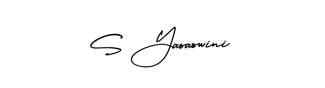 How to make S Yasaswini name signature. Use AmerikaSignatureDemo-Regular style for creating short signs online. This is the latest handwritten sign. S Yasaswini signature style 3 images and pictures png