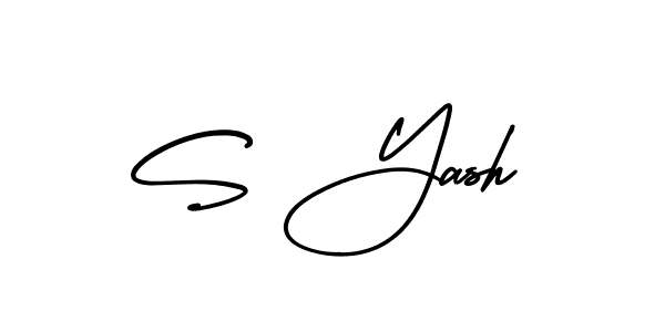 S Yash stylish signature style. Best Handwritten Sign (AmerikaSignatureDemo-Regular) for my name. Handwritten Signature Collection Ideas for my name S Yash. S Yash signature style 3 images and pictures png