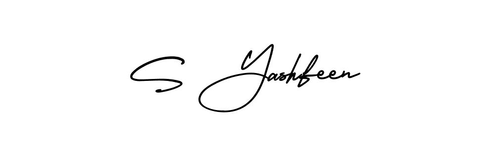 AmerikaSignatureDemo-Regular is a professional signature style that is perfect for those who want to add a touch of class to their signature. It is also a great choice for those who want to make their signature more unique. Get S Yashfeen name to fancy signature for free. S Yashfeen signature style 3 images and pictures png