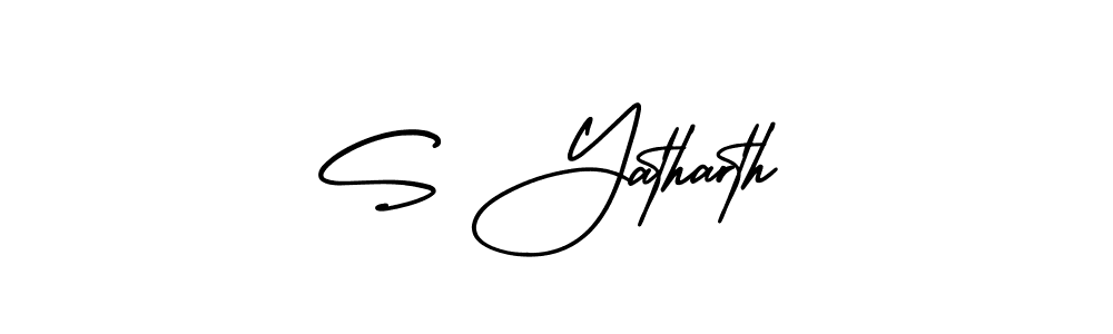 Also You can easily find your signature by using the search form. We will create S Yatharth name handwritten signature images for you free of cost using AmerikaSignatureDemo-Regular sign style. S Yatharth signature style 3 images and pictures png