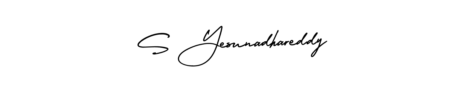 Use a signature maker to create a handwritten signature online. With this signature software, you can design (AmerikaSignatureDemo-Regular) your own signature for name S Yesunadhareddy. S Yesunadhareddy signature style 3 images and pictures png
