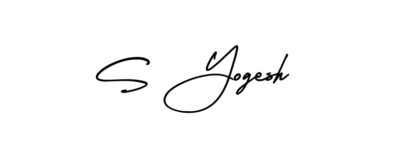 Use a signature maker to create a handwritten signature online. With this signature software, you can design (AmerikaSignatureDemo-Regular) your own signature for name S Yogesh. S Yogesh signature style 3 images and pictures png