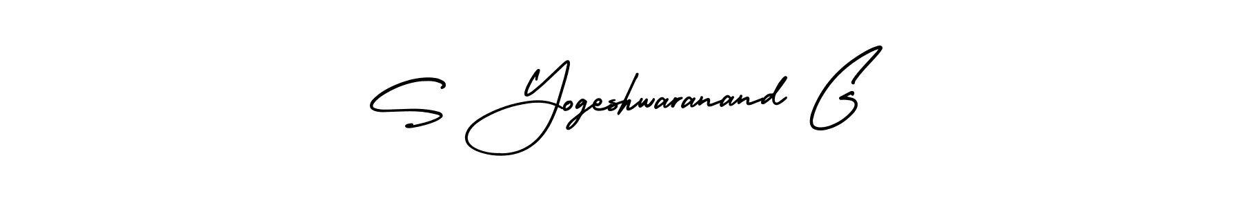 Design your own signature with our free online signature maker. With this signature software, you can create a handwritten (AmerikaSignatureDemo-Regular) signature for name S Yogeshwaranand G. S Yogeshwaranand G signature style 3 images and pictures png