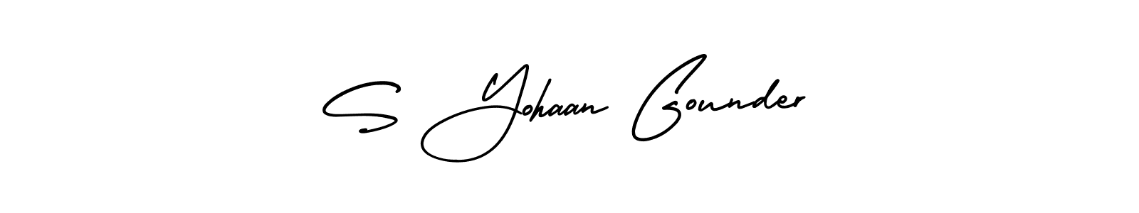 It looks lik you need a new signature style for name S Yohaan Gounder. Design unique handwritten (AmerikaSignatureDemo-Regular) signature with our free signature maker in just a few clicks. S Yohaan Gounder signature style 3 images and pictures png