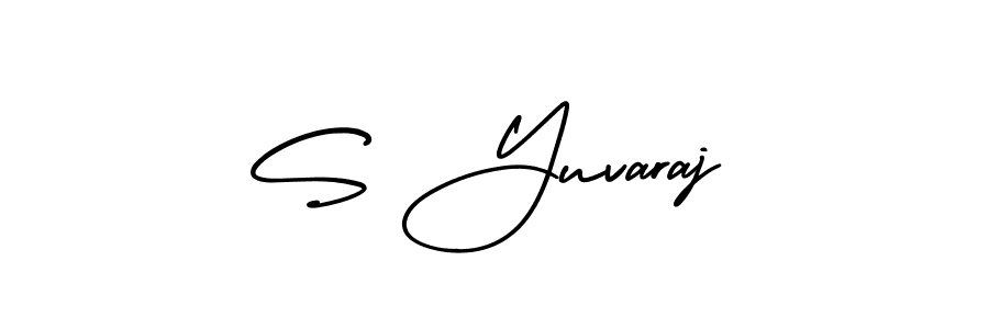 Use a signature maker to create a handwritten signature online. With this signature software, you can design (AmerikaSignatureDemo-Regular) your own signature for name S Yuvaraj. S Yuvaraj signature style 3 images and pictures png