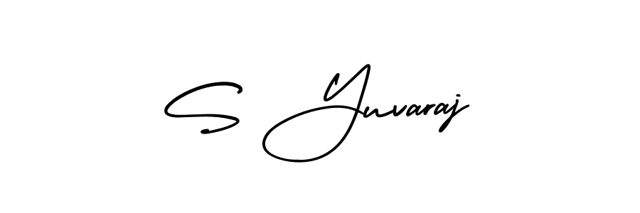 Use a signature maker to create a handwritten signature online. With this signature software, you can design (AmerikaSignatureDemo-Regular) your own signature for name S Yuvaraj. S Yuvaraj signature style 3 images and pictures png