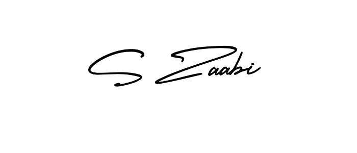 Design your own signature with our free online signature maker. With this signature software, you can create a handwritten (AmerikaSignatureDemo-Regular) signature for name S Zaabi. S Zaabi signature style 3 images and pictures png