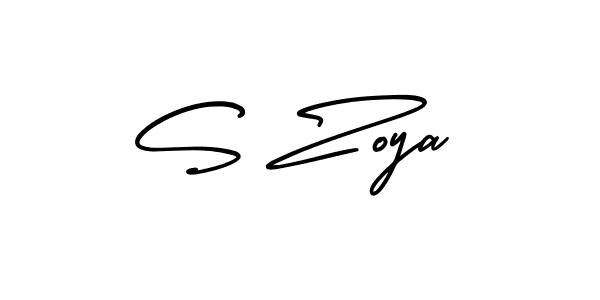 if you are searching for the best signature style for your name S Zoya. so please give up your signature search. here we have designed multiple signature styles  using AmerikaSignatureDemo-Regular. S Zoya signature style 3 images and pictures png