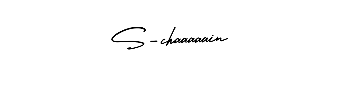 The best way (AmerikaSignatureDemo-Regular) to make a short signature is to pick only two or three words in your name. The name S-chaaaaain include a total of six letters. For converting this name. S-chaaaaain signature style 3 images and pictures png