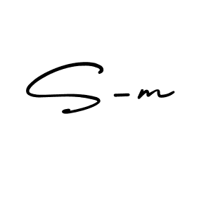 Design your own signature with our free online signature maker. With this signature software, you can create a handwritten (AmerikaSignatureDemo-Regular) signature for name S-m. S-m signature style 3 images and pictures png