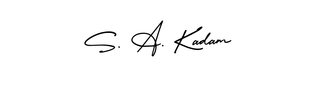 It looks lik you need a new signature style for name S. A. Kadam. Design unique handwritten (AmerikaSignatureDemo-Regular) signature with our free signature maker in just a few clicks. S. A. Kadam signature style 3 images and pictures png