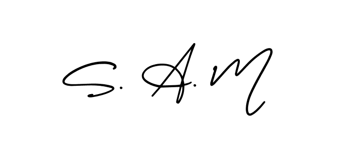 Also You can easily find your signature by using the search form. We will create S. A. M name handwritten signature images for you free of cost using AmerikaSignatureDemo-Regular sign style. S. A. M signature style 3 images and pictures png