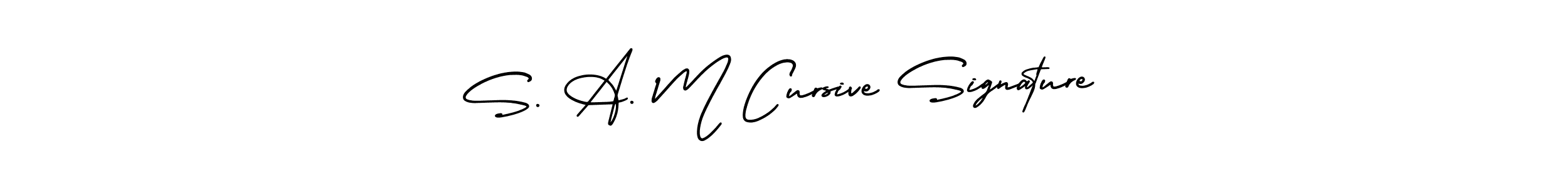 Use a signature maker to create a handwritten signature online. With this signature software, you can design (AmerikaSignatureDemo-Regular) your own signature for name S. A. M Cursive Signature. S. A. M Cursive Signature signature style 3 images and pictures png