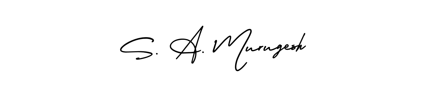 Also You can easily find your signature by using the search form. We will create S. A. Murugesh name handwritten signature images for you free of cost using AmerikaSignatureDemo-Regular sign style. S. A. Murugesh signature style 3 images and pictures png