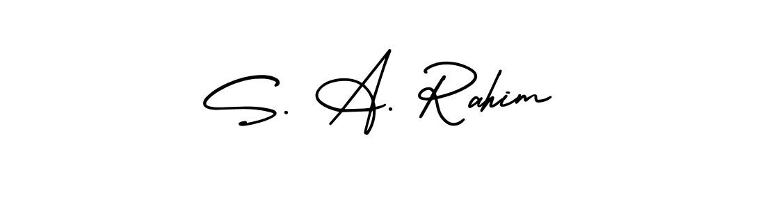 Create a beautiful signature design for name S. A. Rahim. With this signature (AmerikaSignatureDemo-Regular) fonts, you can make a handwritten signature for free. S. A. Rahim signature style 3 images and pictures png