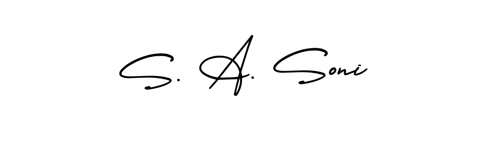 Make a beautiful signature design for name S. A. Soni. With this signature (AmerikaSignatureDemo-Regular) style, you can create a handwritten signature for free. S. A. Soni signature style 3 images and pictures png