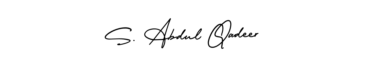 Also You can easily find your signature by using the search form. We will create S. Abdul Qadeer name handwritten signature images for you free of cost using AmerikaSignatureDemo-Regular sign style. S. Abdul Qadeer signature style 3 images and pictures png