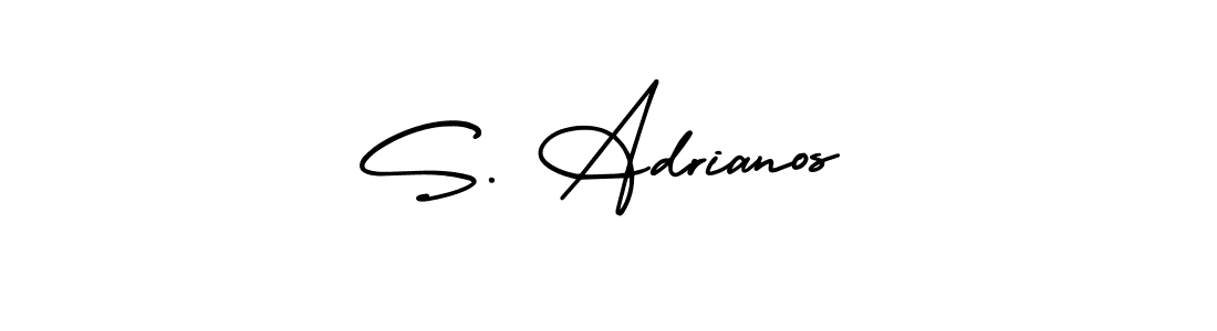 Also You can easily find your signature by using the search form. We will create S. Adrianos name handwritten signature images for you free of cost using AmerikaSignatureDemo-Regular sign style. S. Adrianos signature style 3 images and pictures png