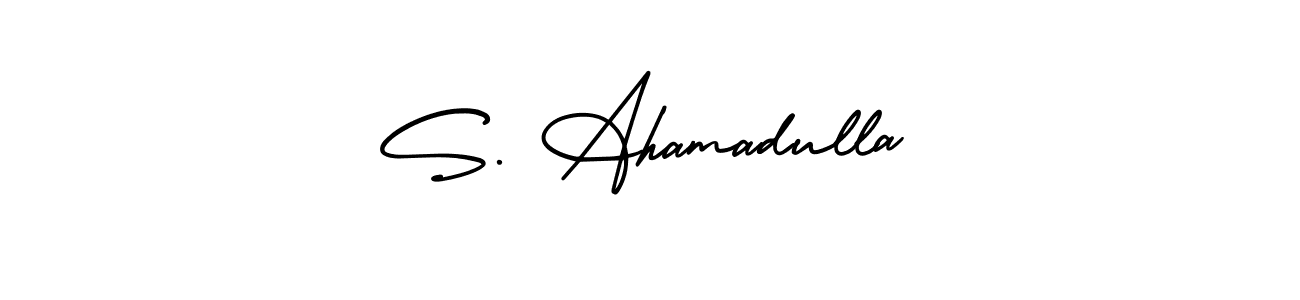How to make S. Ahamadulla name signature. Use AmerikaSignatureDemo-Regular style for creating short signs online. This is the latest handwritten sign. S. Ahamadulla signature style 3 images and pictures png