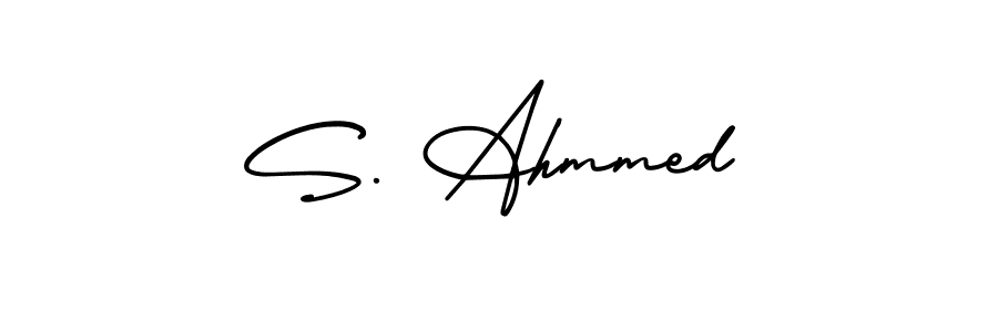 How to make S. Ahmmed signature? AmerikaSignatureDemo-Regular is a professional autograph style. Create handwritten signature for S. Ahmmed name. S. Ahmmed signature style 3 images and pictures png