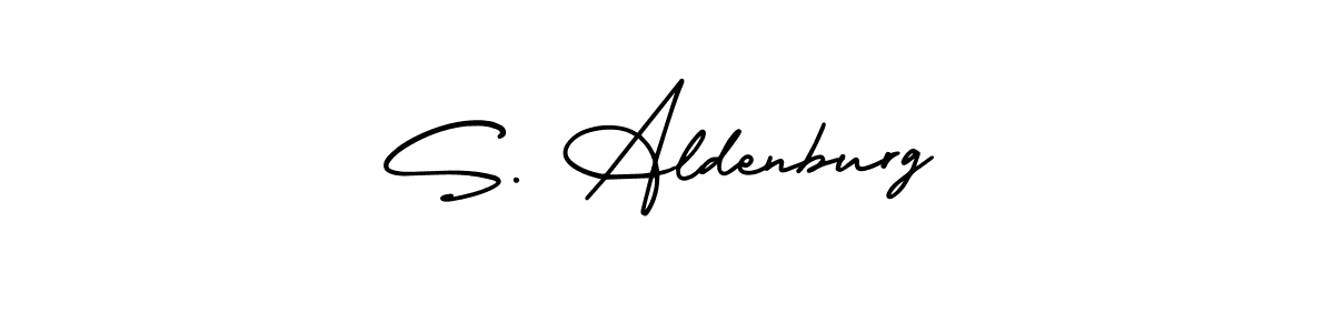 You should practise on your own different ways (AmerikaSignatureDemo-Regular) to write your name (S. Aldenburg) in signature. don't let someone else do it for you. S. Aldenburg signature style 3 images and pictures png