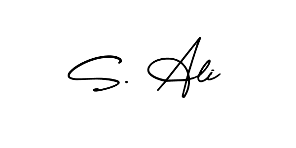 The best way (AmerikaSignatureDemo-Regular) to make a short signature is to pick only two or three words in your name. The name S. Ali include a total of six letters. For converting this name. S. Ali signature style 3 images and pictures png