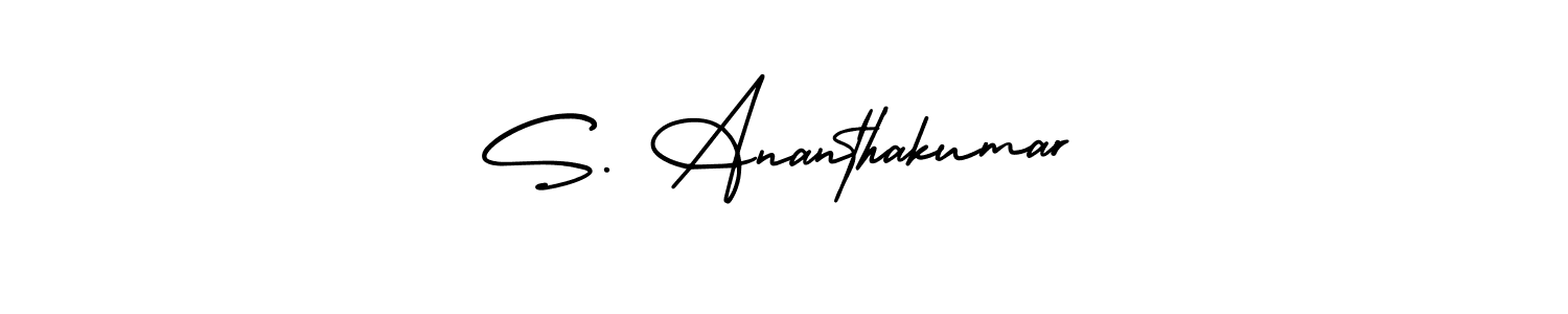 S. Ananthakumar stylish signature style. Best Handwritten Sign (AmerikaSignatureDemo-Regular) for my name. Handwritten Signature Collection Ideas for my name S. Ananthakumar. S. Ananthakumar signature style 3 images and pictures png