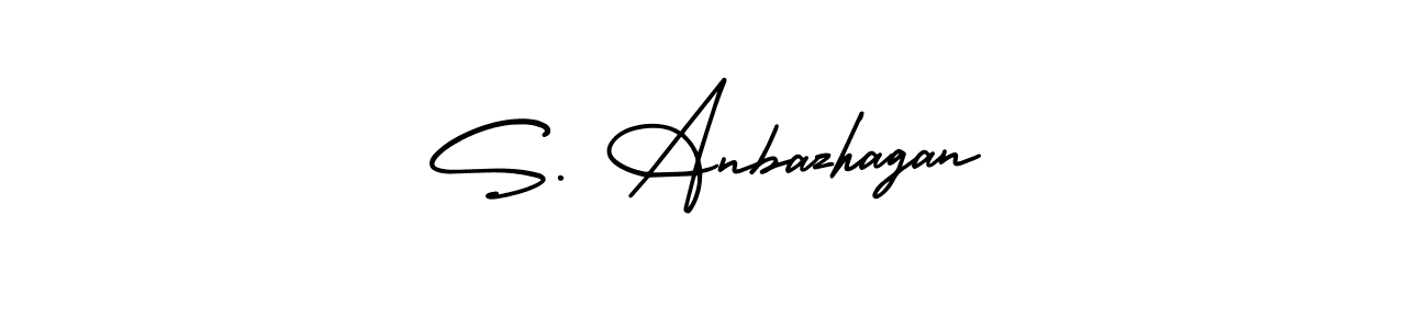 How to make S. Anbazhagan name signature. Use AmerikaSignatureDemo-Regular style for creating short signs online. This is the latest handwritten sign. S. Anbazhagan signature style 3 images and pictures png