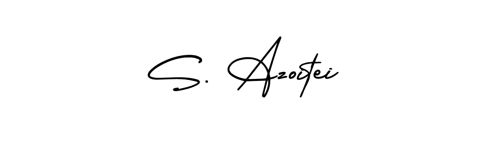 Use a signature maker to create a handwritten signature online. With this signature software, you can design (AmerikaSignatureDemo-Regular) your own signature for name S. Azoitei. S. Azoitei signature style 3 images and pictures png