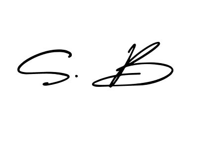 Make a beautiful signature design for name S. B. With this signature (AmerikaSignatureDemo-Regular) style, you can create a handwritten signature for free. S. B signature style 3 images and pictures png