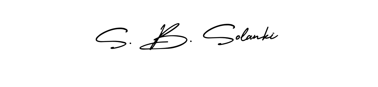 How to Draw S. B. Solanki signature style? AmerikaSignatureDemo-Regular is a latest design signature styles for name S. B. Solanki. S. B. Solanki signature style 3 images and pictures png