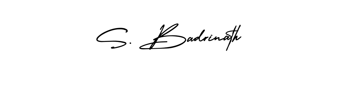 Make a beautiful signature design for name S. Badrinath. With this signature (AmerikaSignatureDemo-Regular) style, you can create a handwritten signature for free. S. Badrinath signature style 3 images and pictures png