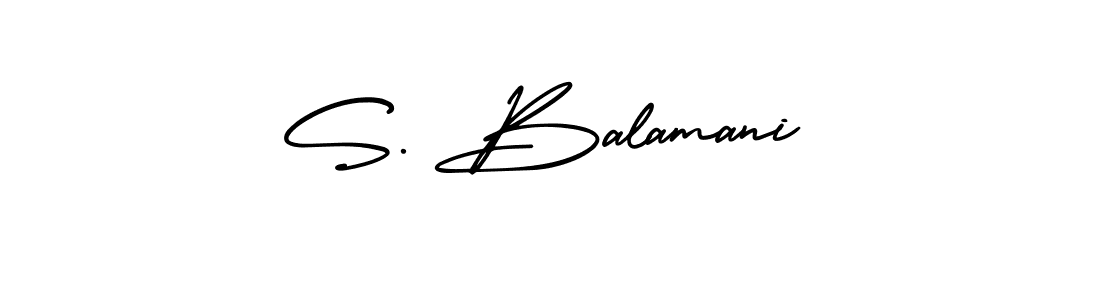 Create a beautiful signature design for name S. Balamani. With this signature (AmerikaSignatureDemo-Regular) fonts, you can make a handwritten signature for free. S. Balamani signature style 3 images and pictures png