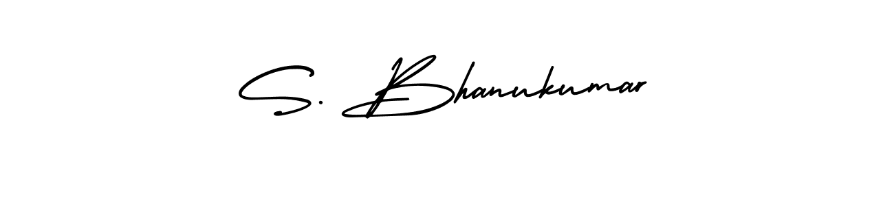 The best way (AmerikaSignatureDemo-Regular) to make a short signature is to pick only two or three words in your name. The name S. Bhanukumar include a total of six letters. For converting this name. S. Bhanukumar signature style 3 images and pictures png