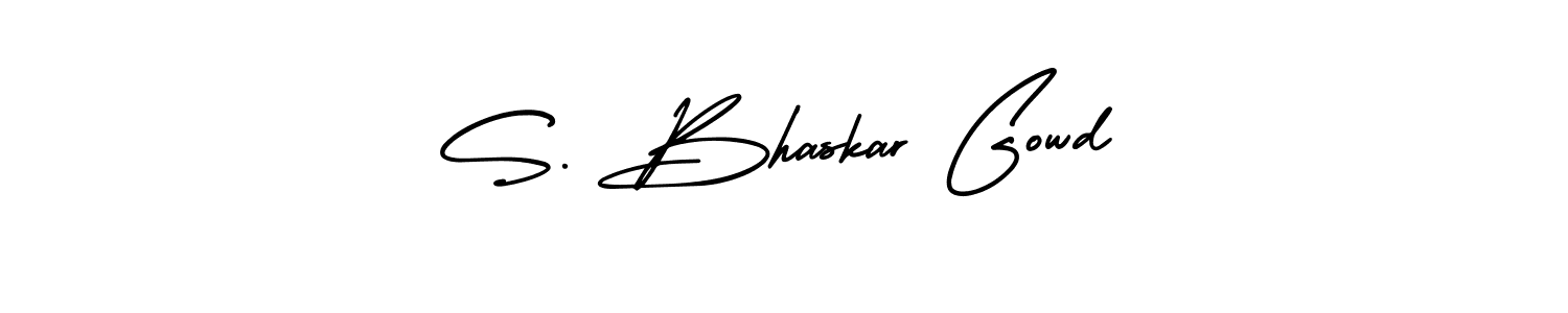 Use a signature maker to create a handwritten signature online. With this signature software, you can design (AmerikaSignatureDemo-Regular) your own signature for name S. Bhaskar Gowd. S. Bhaskar Gowd signature style 3 images and pictures png