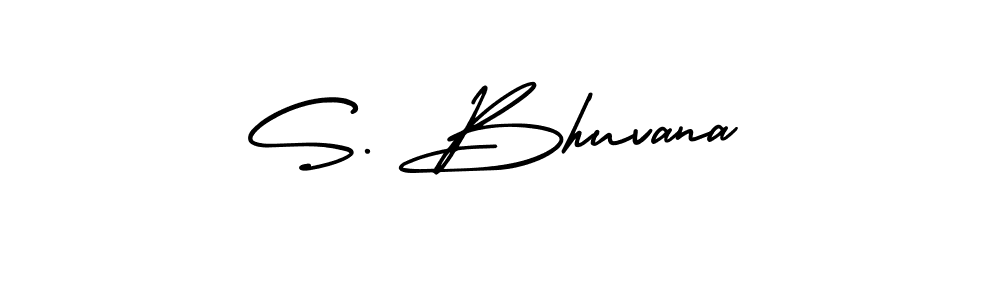 Similarly AmerikaSignatureDemo-Regular is the best handwritten signature design. Signature creator online .You can use it as an online autograph creator for name S. Bhuvana. S. Bhuvana signature style 3 images and pictures png