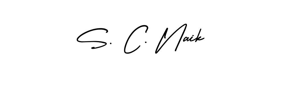 The best way (AmerikaSignatureDemo-Regular) to make a short signature is to pick only two or three words in your name. The name S. C. Naik include a total of six letters. For converting this name. S. C. Naik signature style 3 images and pictures png